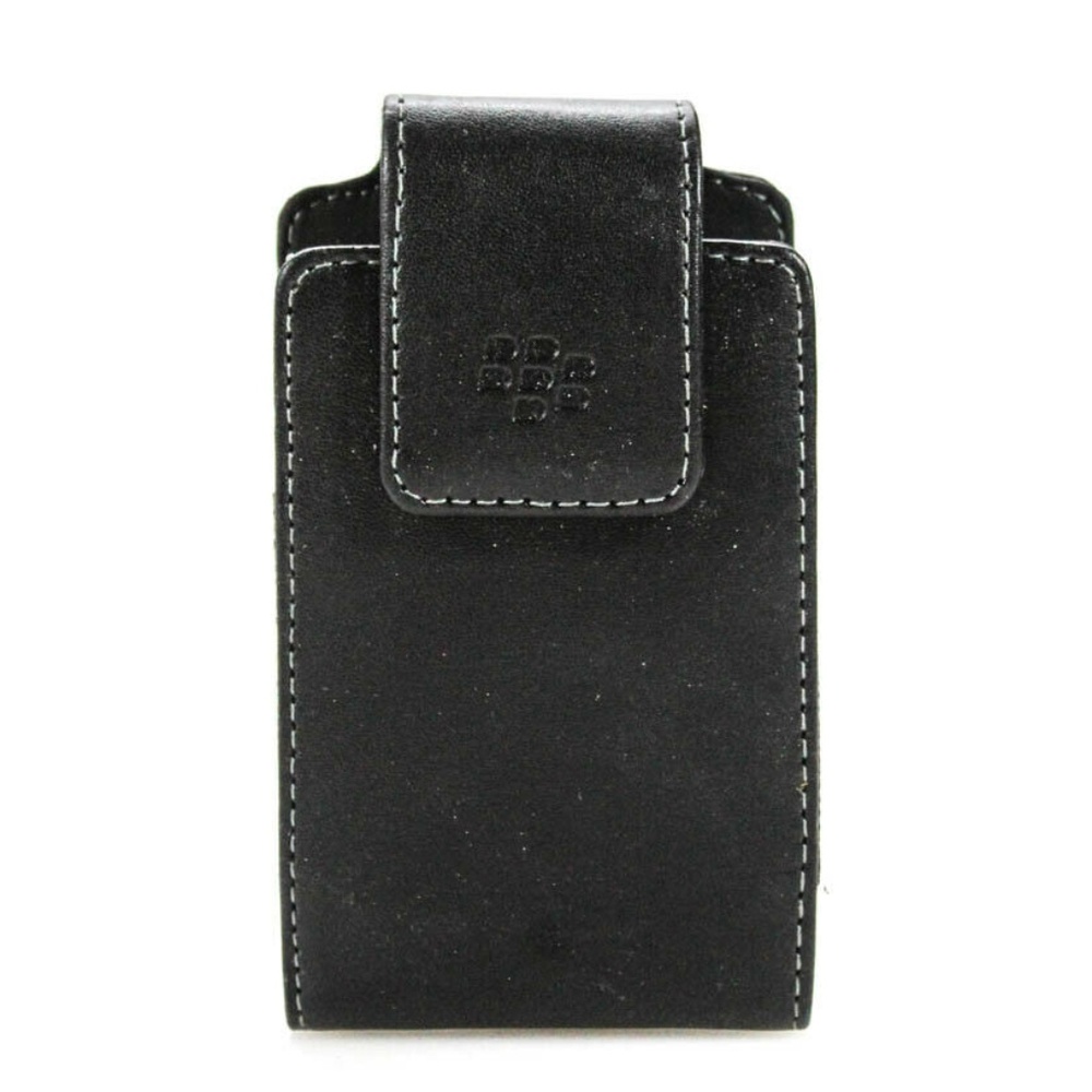CLIP ON MAGNET LEATHER PHONE CASE ACCESSORY BLACK